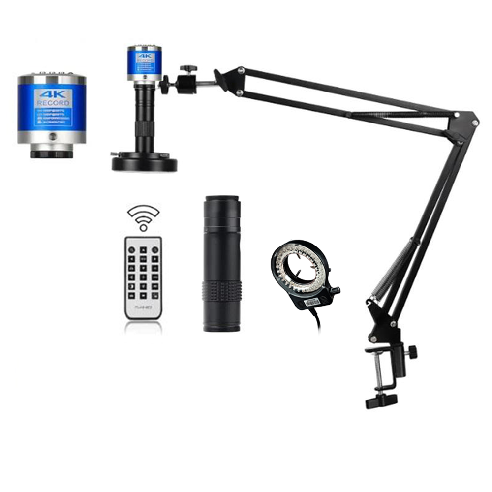 Electronics Repair In Usa - 4Kデジタル電子顕微鏡 48MP Type-Cカメラ 150倍Cマウントズームレンズ プロ仕様修理用顕微鏡 リングライト付き